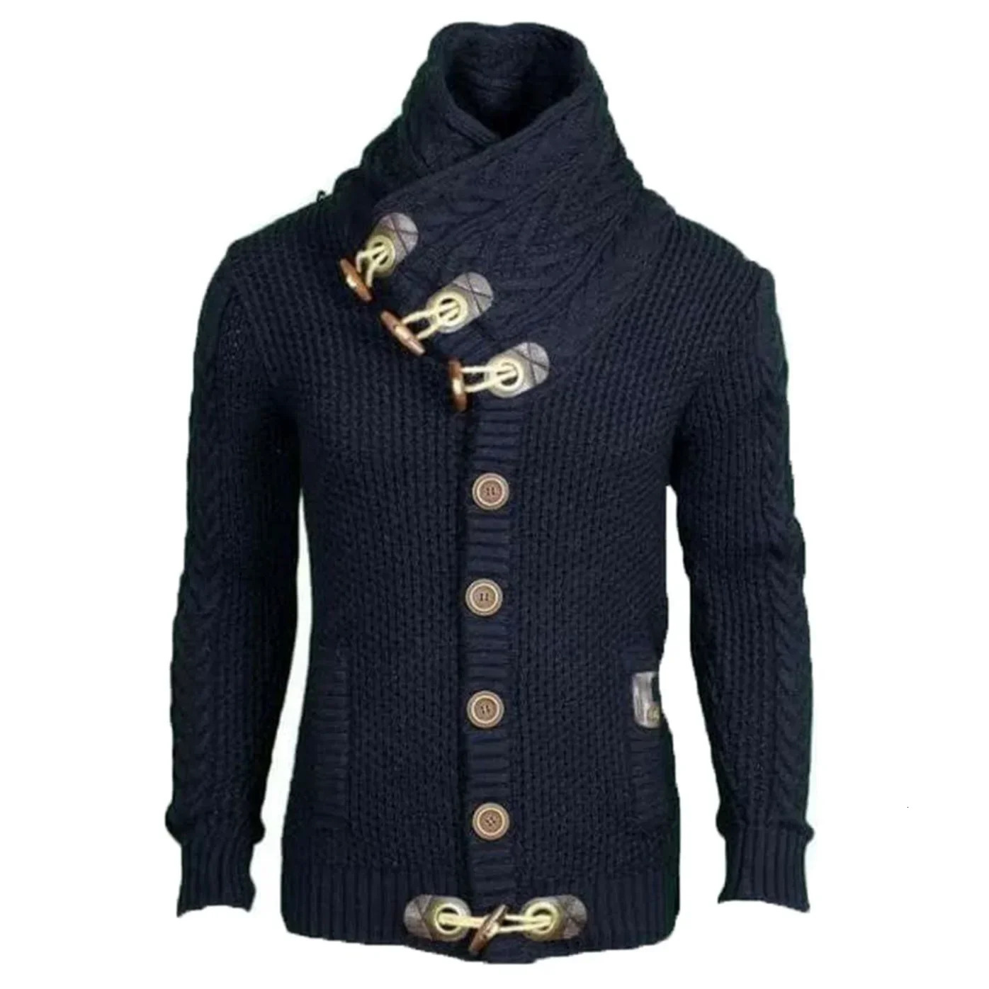 Winter Cardigan Men Wool Jackets Thick Coats Mens Clothing Knitted Sweatercoat Button Coat Male Sweater Top 241024