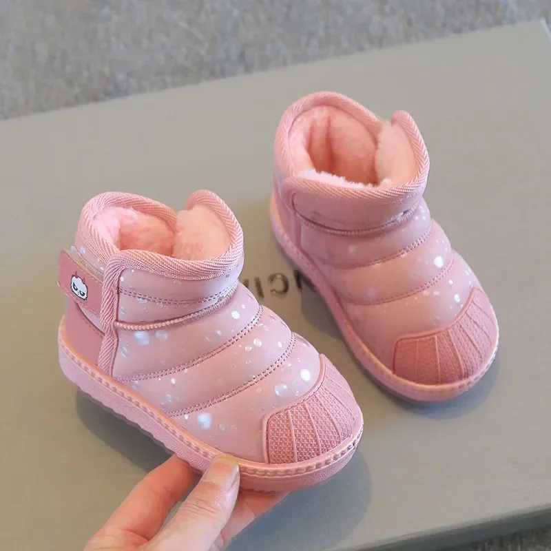 Winter new childrens cotton shoes boys aprons waterproof and warm snow boots childrens fashionable and casual new shoes M241102