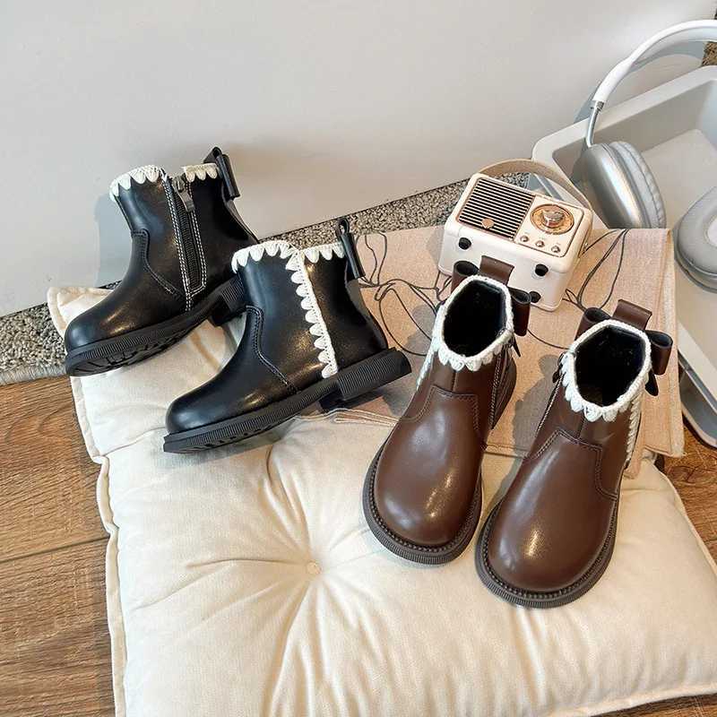 New Girls Short Boots Simple Anti slip Childrens Fashion Casual Edition Round Toe Princess Ankle Boots Direct Transport Childrens Shoes M241102