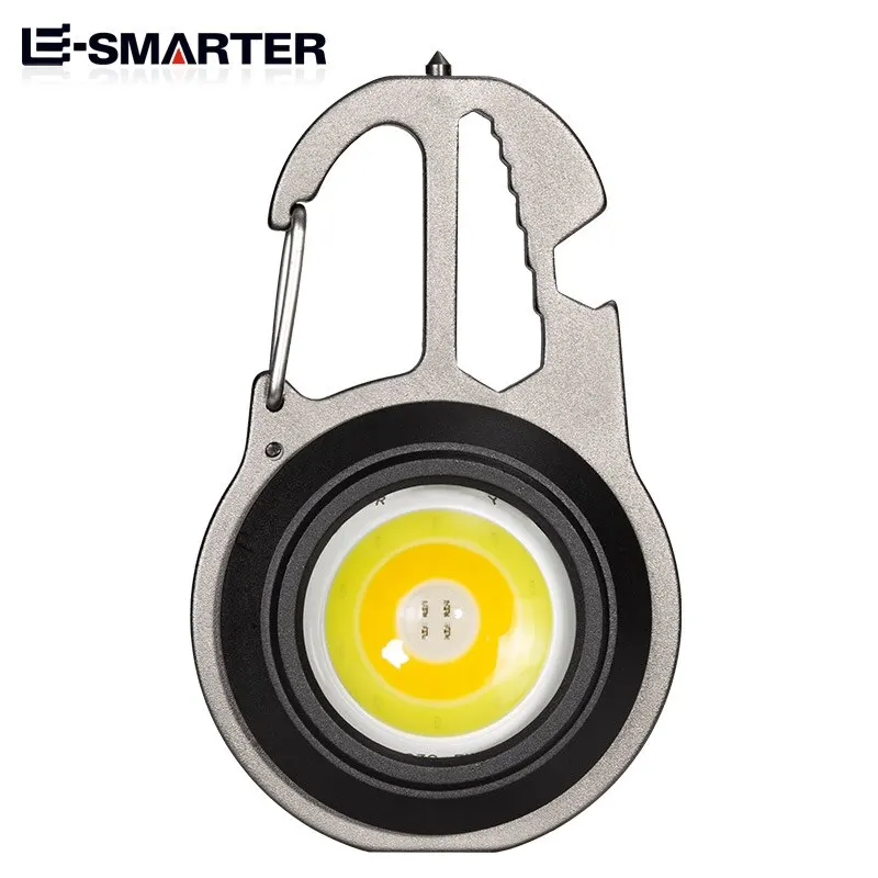 Super Mini Luminous Rechargeable 2025 LED Lamp Multifunction new Keyring Type-c Charging Strong Light Outdoor Portable Flashlight