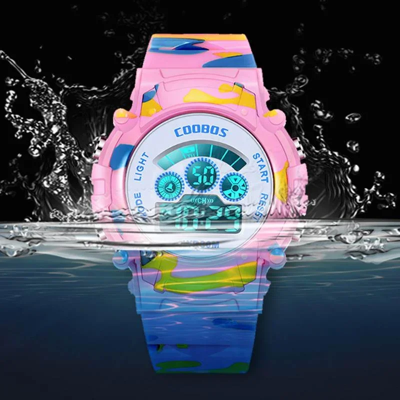 Camouflage Kids Watches Waterproof Children's Digital Watch Luminous 2025 new Sport for Boys Girls LED Alarm Wristwatch Clock