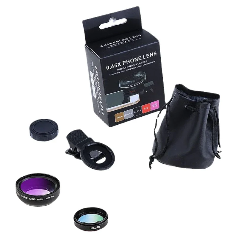 2023 New 2 In 1 Universal Phone Lens 0.45x Ultra Wide Angle 12.5x Macro HD Camera Lens