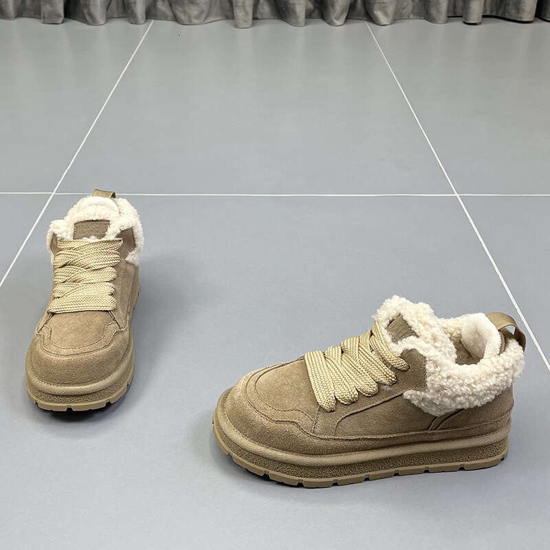 Designer Outdoor Sneakers Sports Platform Running Wool Sheepskin Winter Shoes Breathable Athleisure Runners Trainers Mens Women free Shipping