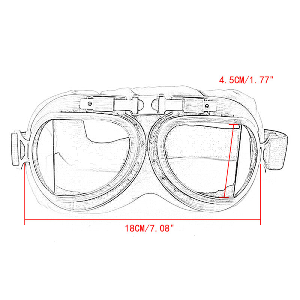 High Quality Vintage Motorcycle Goggles Retro Pilot Goggles Motor Protective Gears Dustproof Goggles For Cruiser Cafe Scooter