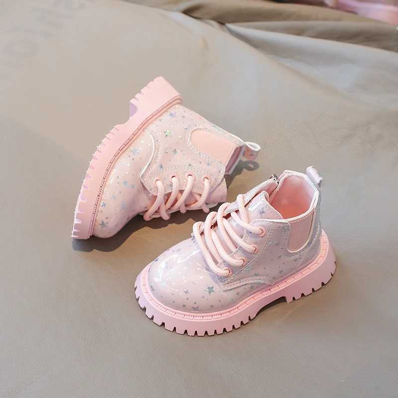 Childrens autumn boots star shining short and chubby zipper childrens short boots casual fashion neutral style childrens casual boys and girls shoes 2