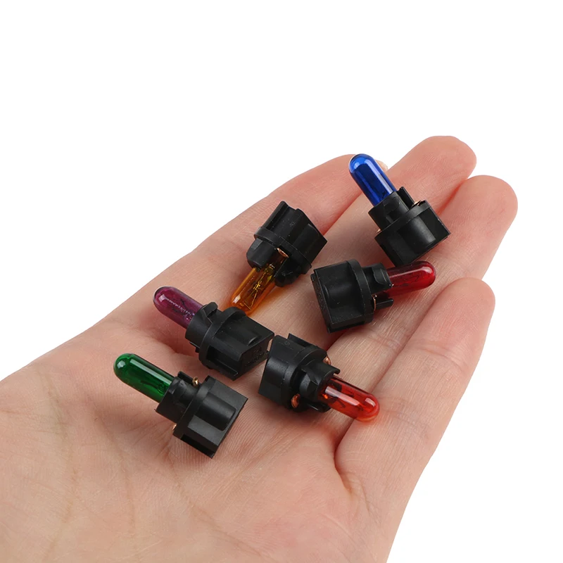 10PCS T5 T6.5 Led Bulb W1.2WCar Interior Lights Dashboard Heating Indicator Wedge Auto Instrument Lamp air conditioning lamp12V