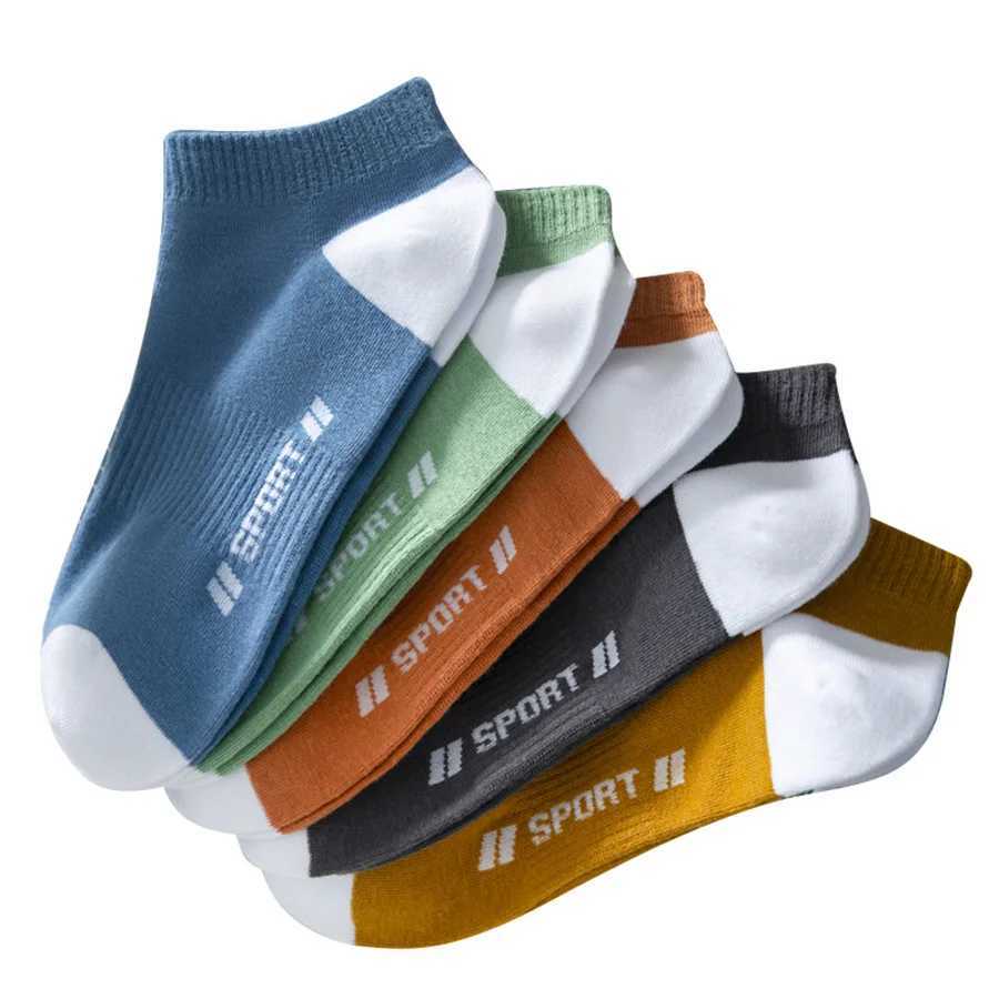 5 Pairs Mens Ankle Bright Color No Show Men Breathable Street Fashion Sport Invisible Travel Running LX241102
