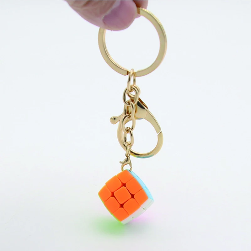 Yong Jun Pillowed Mini 3x3x3 Magic Puzzle Cube Keychain 2cm,3.5cm,4.5cm Professional 3x3 Cubing Speeding Educational Toys