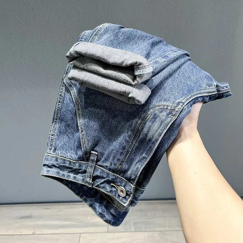 Vintage Denim Jeans Men Fashion Loose Tapered Drape Youth Denim Trousers Loose High Street Hip Hop Male Streetwear 241024