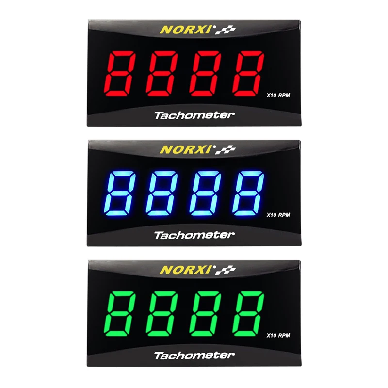 Motorcycle Mini RPM Meter Digital Square LCD Display Engine Tach Hour Meter Tachometer Gauge for BMW YAMAHA KAWASAKI Racing