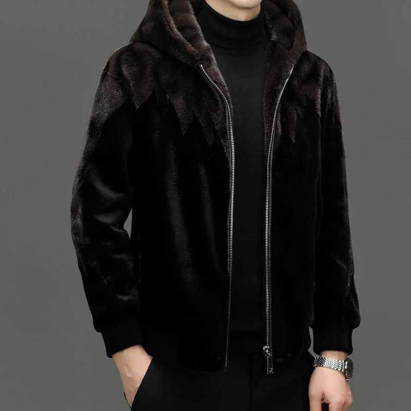 YEAE Designer Clothes Men Mens Winter Jacket Hooded Jackets Luxury Fur Coat Man Warm Man Winter Coat Casual Man Sack ClothingX241102
