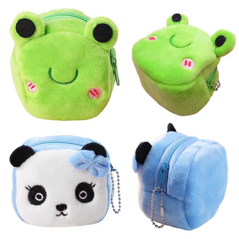 Portable Cute Plush Coin Purse Panda Animal Small Coin Purse Zipper Mey Wallet for Children Kids Birthday GiftXJ241111
