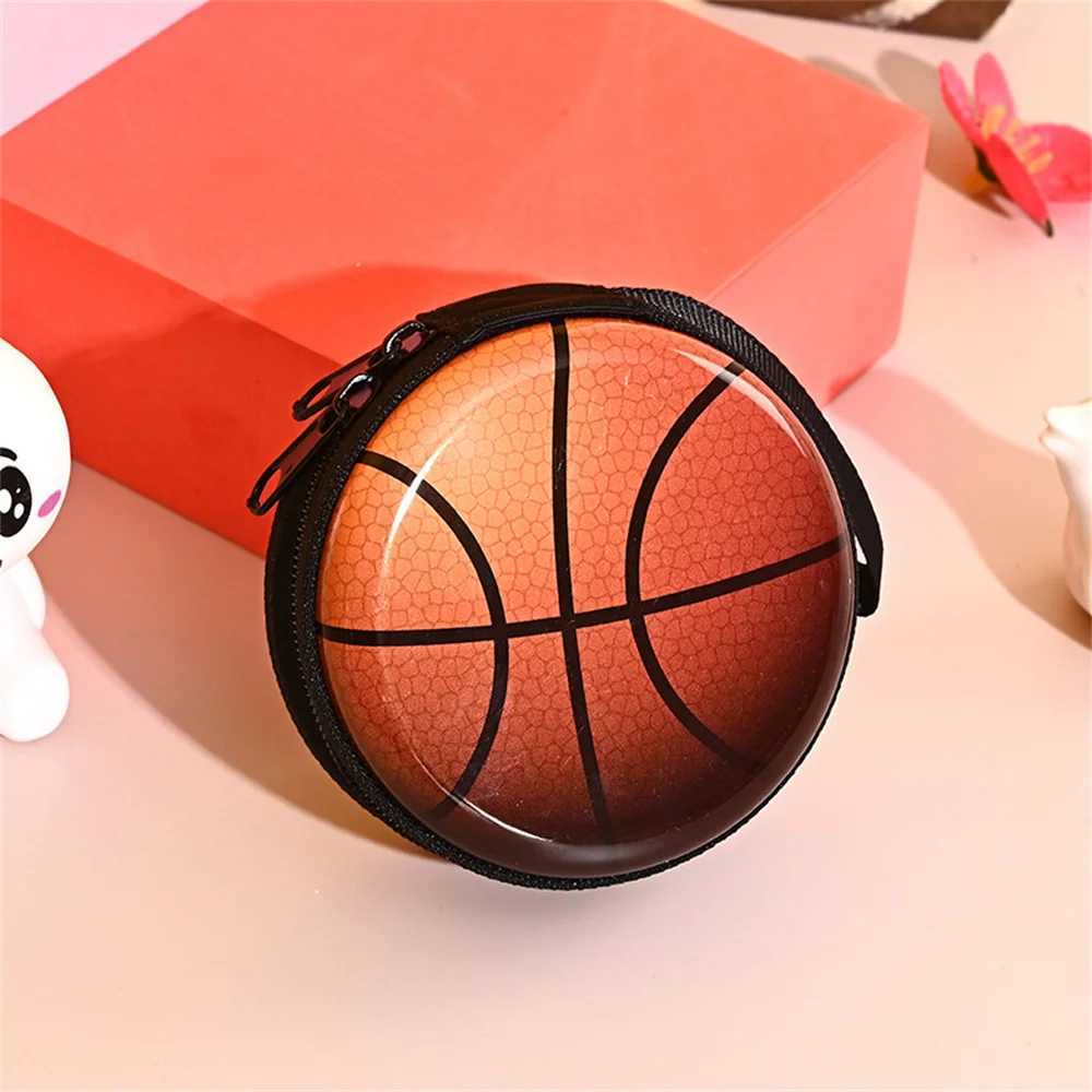 Small Ball Purses With Wristband Football Basketball Dinosaurs Printed Zipper Pouch For Coin Card Key Storage Earphe BoxXJ241111