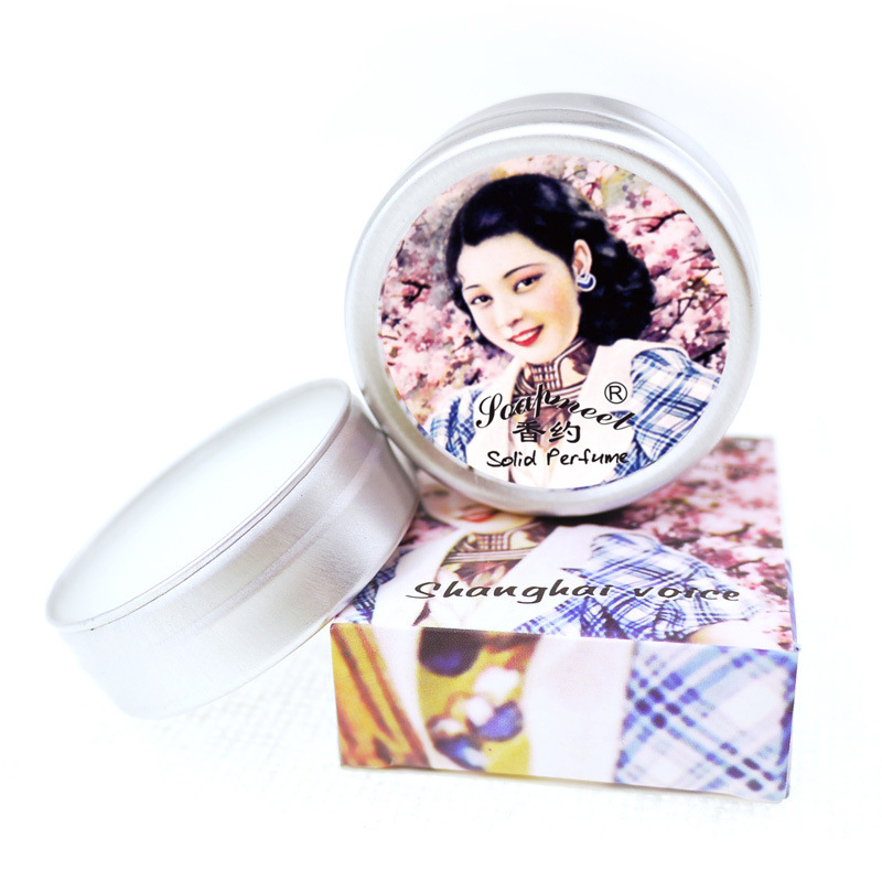Multi Fragrance About Old Shanghai Solid Perfume Balm for Women Eau de Parfum Fresh Deodorant Balm
