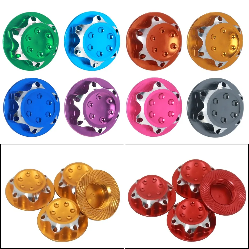 Aluminium Wheel Hub Cover Antidust Cover new 17mm Hex Nut For Rc 2025 1:8 X-maxx Summit E-revo Arrma Model Car Anti-skid Wheel Cover