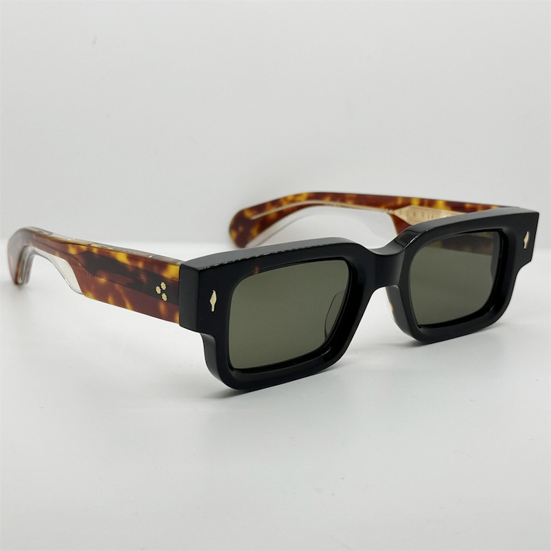 Ascari Acetate Sunglasses Designer 49-23 Handmade TOP Quality High Square Glasses Retro Vintage Frame for Men Driving Women Optical Handcrafted in Jap