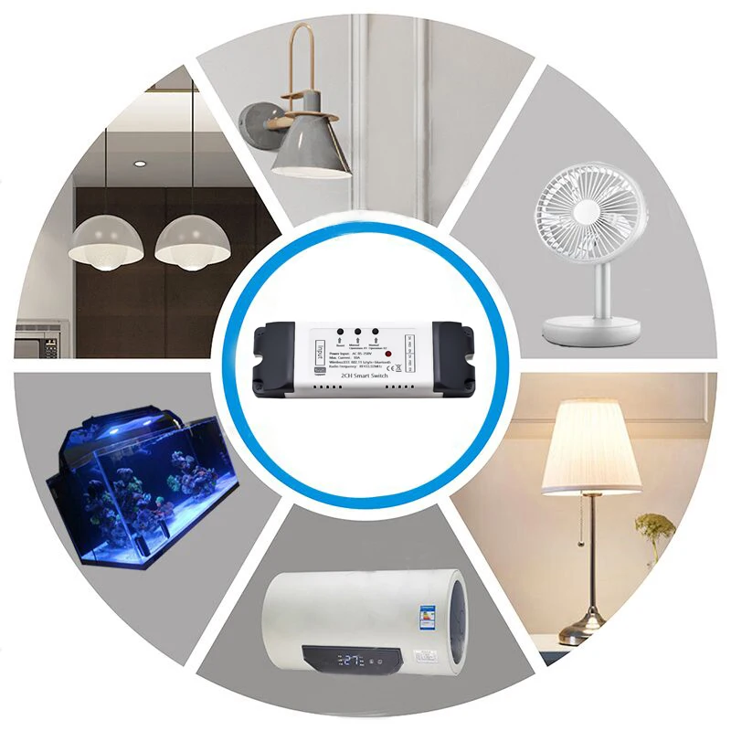 Tuya Smart 4 Channel WiFi RF Momentary new Inching Relay Self-Lock Switch 2025 Module,DIY WiFi Garage Door Controller, Alexa Google Home