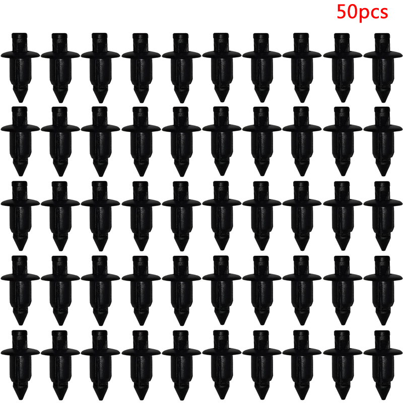 10/50Pcs 6mm Black Rivet Fairing Body Trim Panel Fastener Screw Clips For Honda ATV Motorcycle Accessories Auto Fastener & Clips