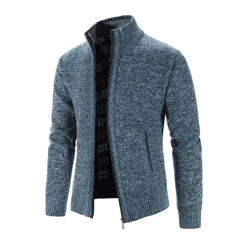 Arrival Knitted Sweater Men Spring Autumn Casual Fleece Cardigan Sweaters Coats Solid Color Plus Size 3XL 5 Colors 241024
