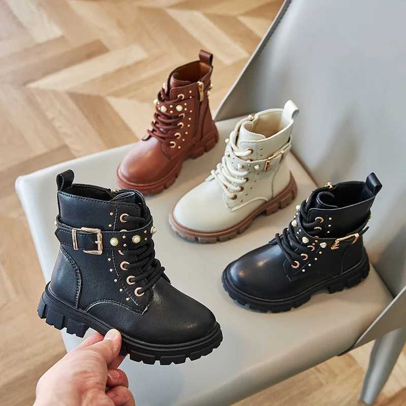 Girls PU leather ankle boots childrens UK soft soled leather boots anti slip outdoor shoes new fashion childrens short boots M241102