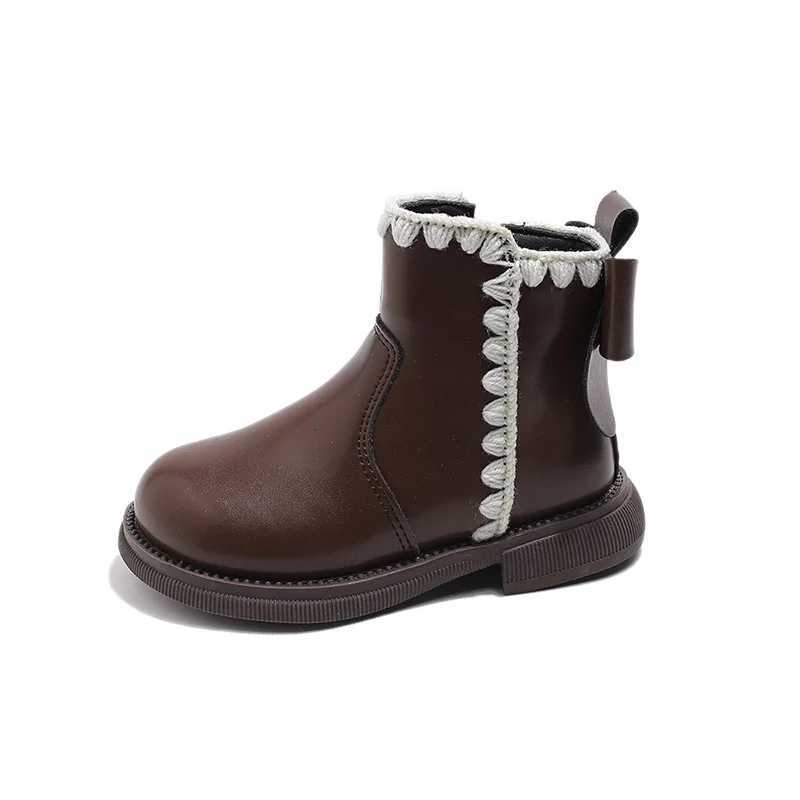 New Girls Short Boots Simple Anti slip Childrens Fashion Casual Edition Round Toe Princess Ankle Boots Direct Transport Childrens Shoes M241102