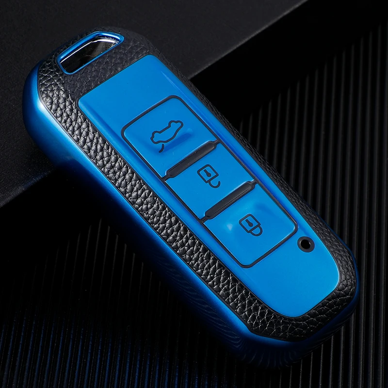 Car Key TPU Leather Case Cover For Baojun 510 730 360 560 Rs-5 530 630 For Wuling Hongguang S ddmysmile Auto Holder Shell Accessories Smile