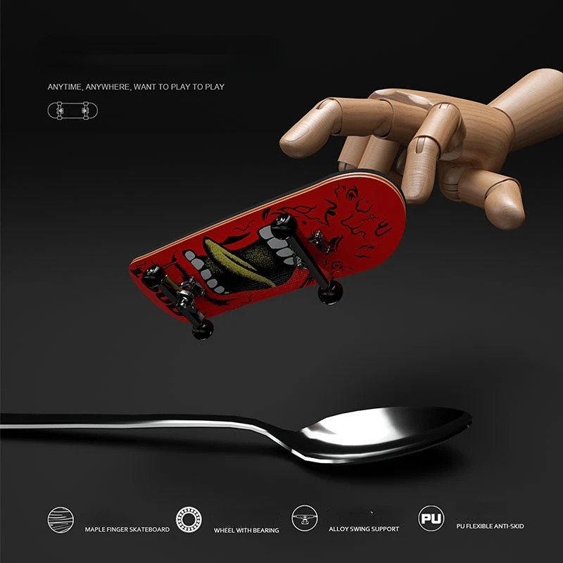 Wooden 2025 Maple Finger Skateboard Fun Fingerboard Toy new Alloy Bearing Wheel Professional Finger Board Relieve Pressure Toy