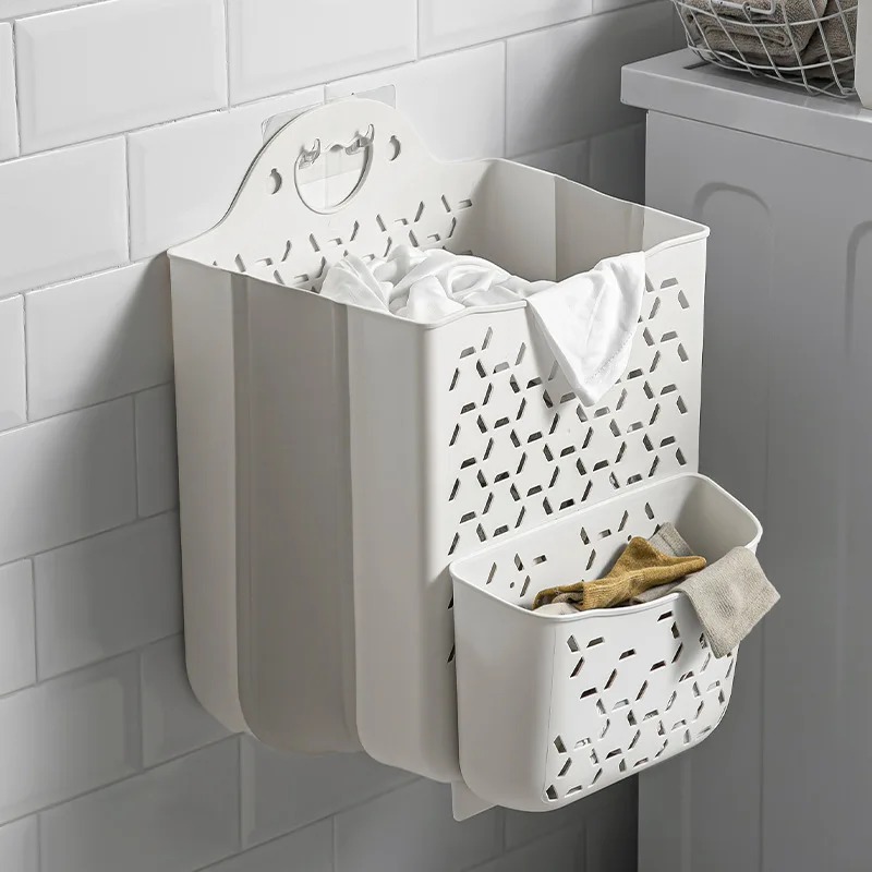 Dirty Clothes Household Wall-Mounted Storage Bag Folding Bathroom Laundry Basket