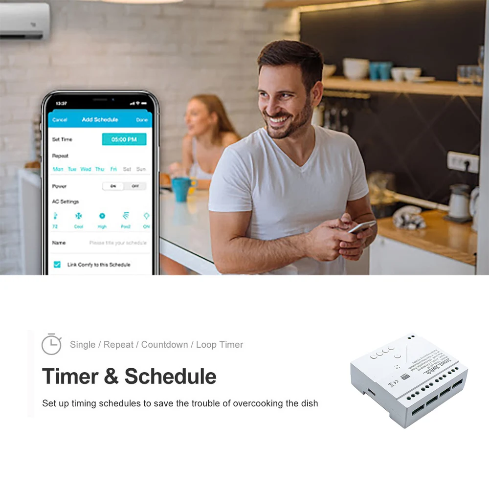 Tuya Smart 4 Channel WiFi RF Momentary new Inching Relay Self-Lock Switch 2025 Module,DIY WiFi Garage Door Controller, Alexa Google Home