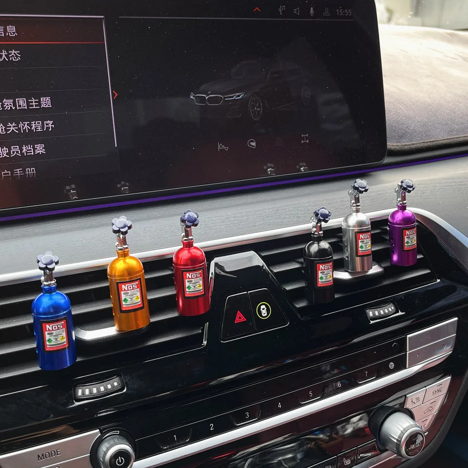 NOS Nitrogen Cylinder Style Car Air Conditioning Outlet Aromatherapy JDM Creative Personalized Perfume Gifts