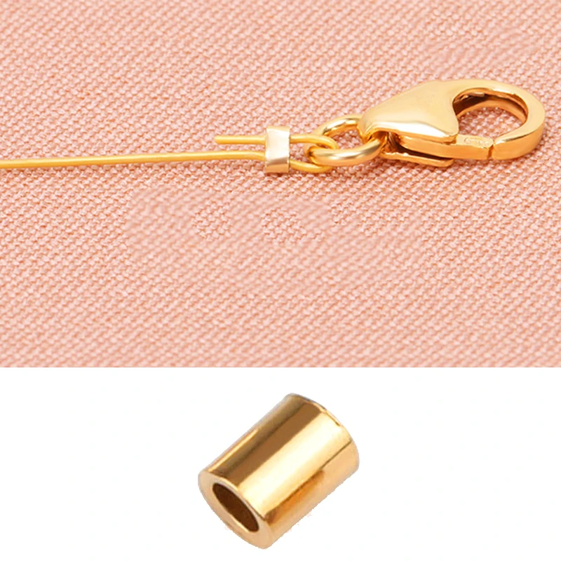 10PCS 14K gold new filled Crimp & End Beads 2025 2mm 1.6mm 14K gold Crimps 14k gold filled End Beads for Jewelry Making Jewelry Findings