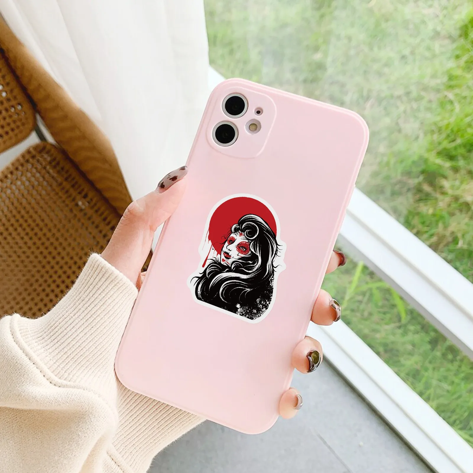 50Pcs Horror Skull Gothic Stickers Aesthetic Decals Phone Laptop 2025 Helmet Guitar Motorcycle Graffiti Cool new Sticker Toys Decor