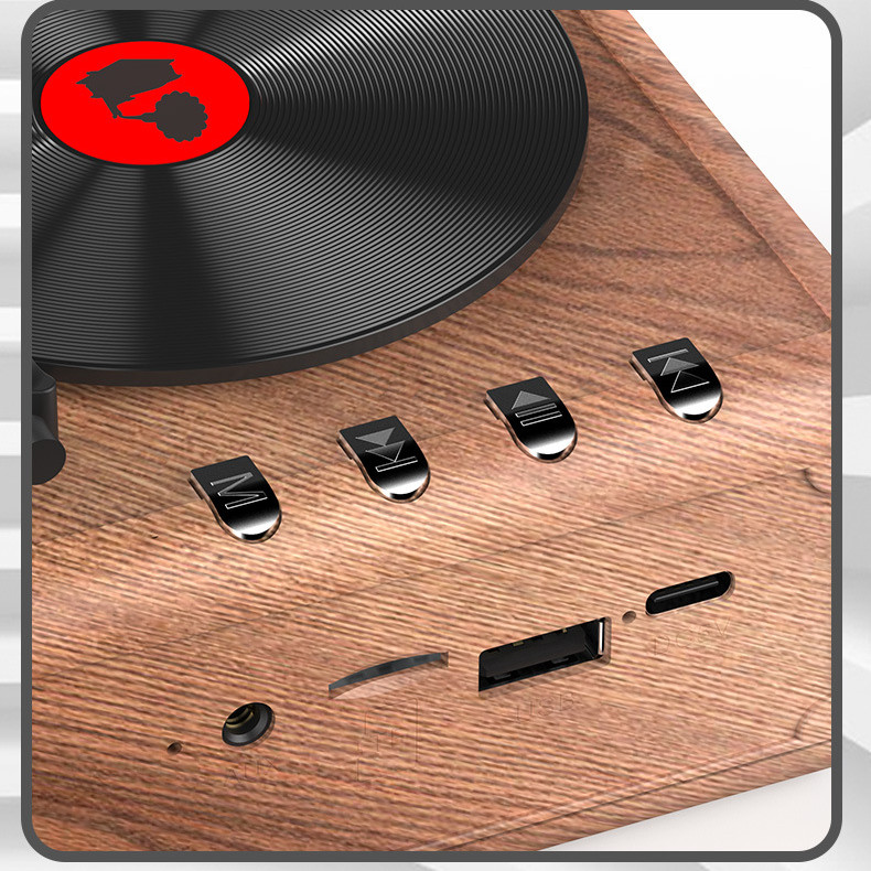 Retro Jukebox Mini Bluetooth Speaker Portable Wireless Stereo Bass USB/TF/AUX/FM Radio With Retail Box