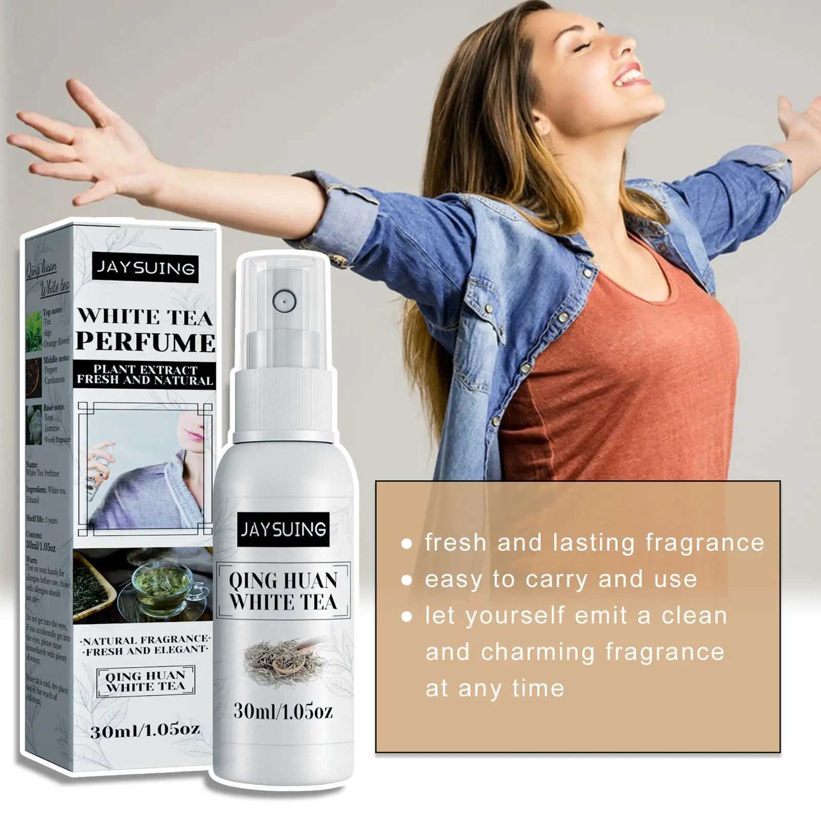 Perfume spray white tea long-lasting perfume oil body fragrance deodorant smell portable pheromone perfumeW241102