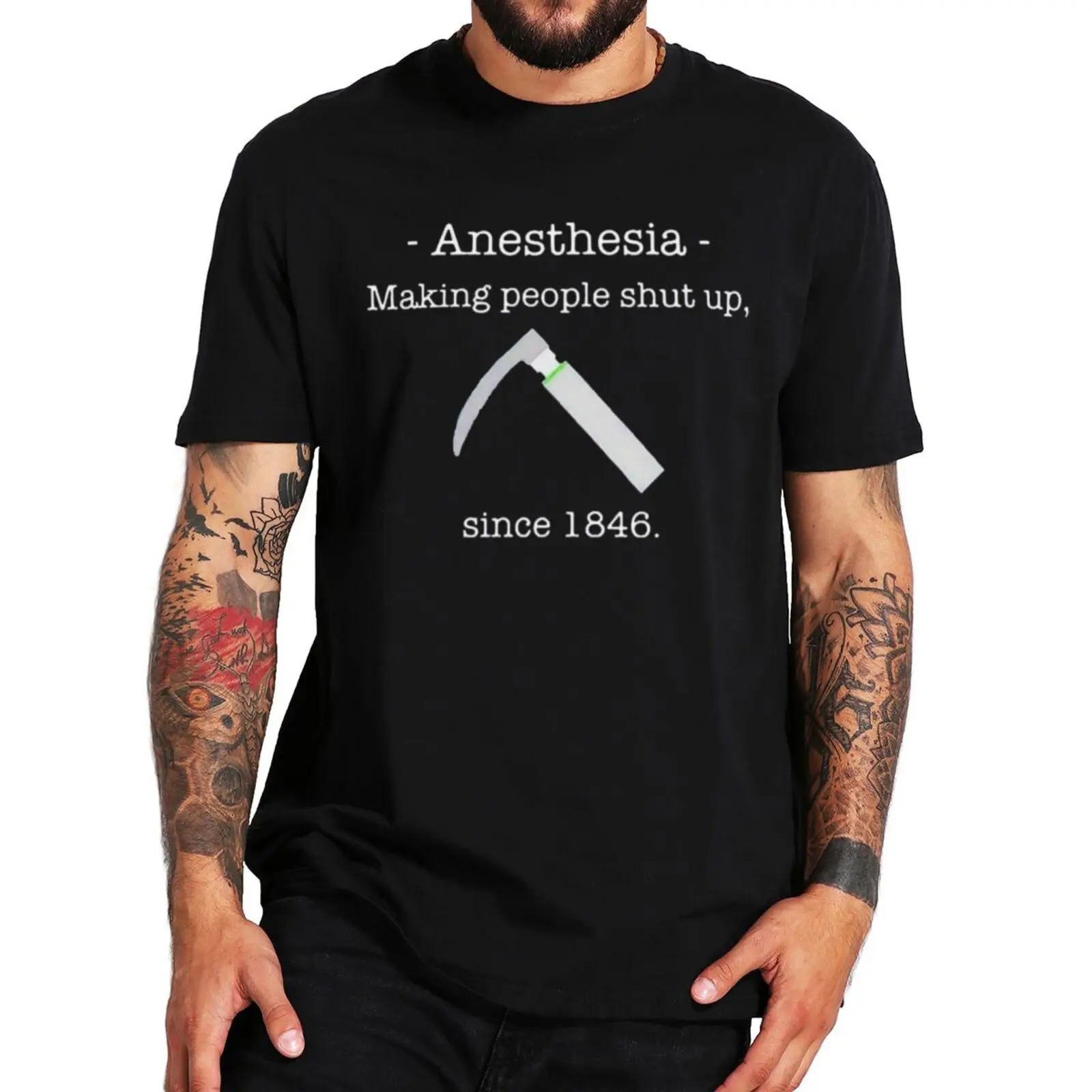 Anesthesia Making People Shut Up T Shirt Doctor Anaesthetist Gift Short Sleeve Summer 100 Cotton Unisex Tshirts EU Size 240315