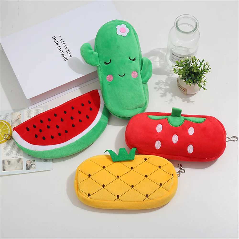 Cute BIG 20CM Plush Coin Purse Bag Fruit Cactus PineappleXJ241111