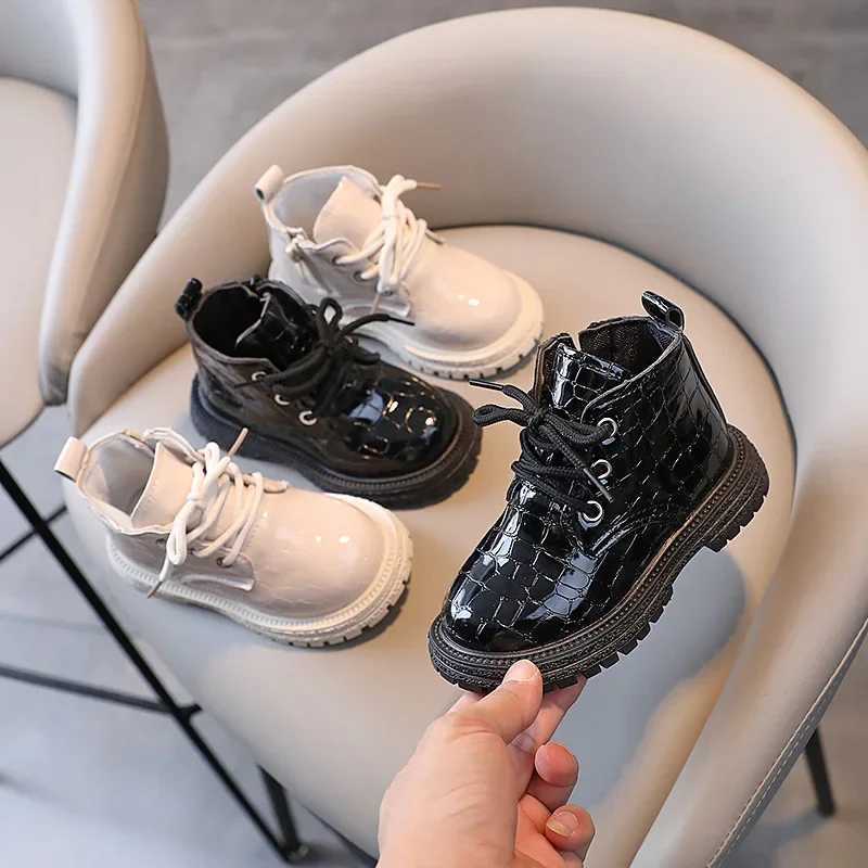 Autumn childrens single boots fashion childrens leather boots boys short boots girls shoes anti slip M241102