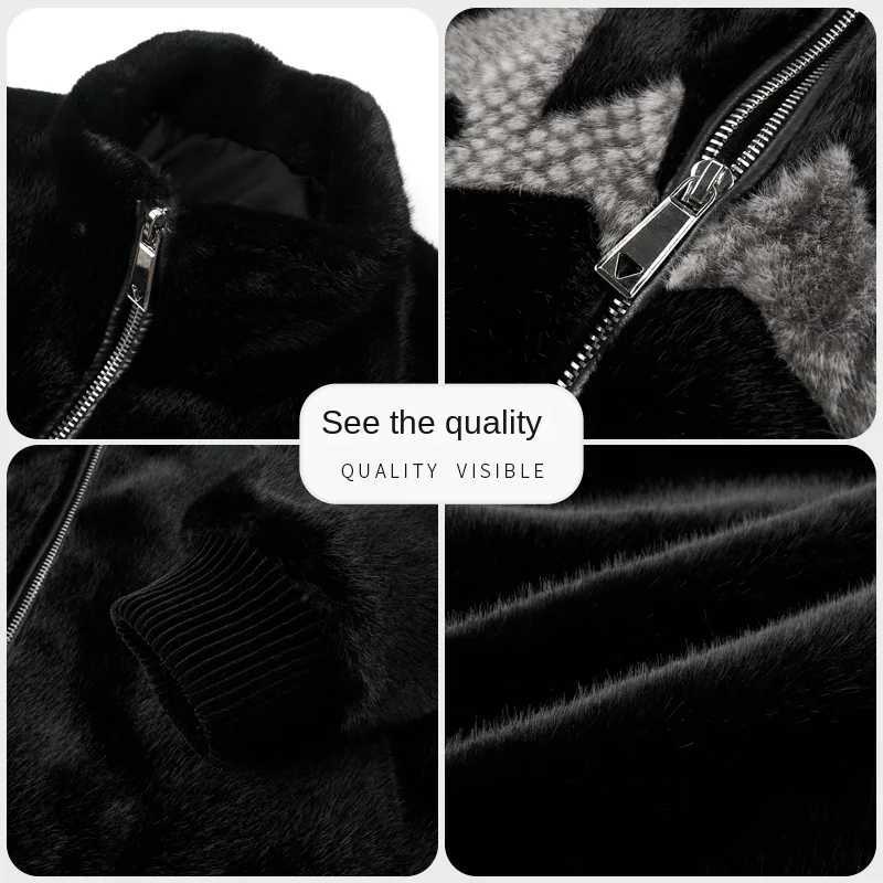 YEAE Luxury Imitation Fur Coat Men 2024 Designer Clothes Men Lapel Male Coats for Winter Mens Jacke Mens Clothing OvercoatXJ241102