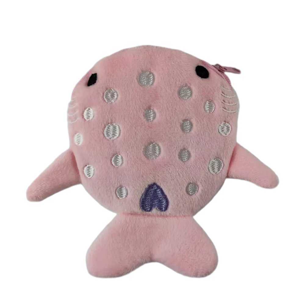 Cute Carto Shark Coin Purse Zipper Plush Women Wallet Coin Bag Headphe Key Data Cable Storage Bag Earphe Cover Coin PouchXJ241111