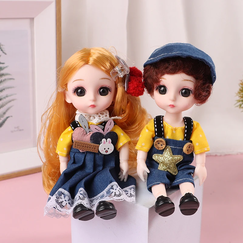 17cm new Doll with Clothes Shoes DIY Movable Removable Joints Figure Girl Boy 2025 Birthday Gift Toys Cute Doll