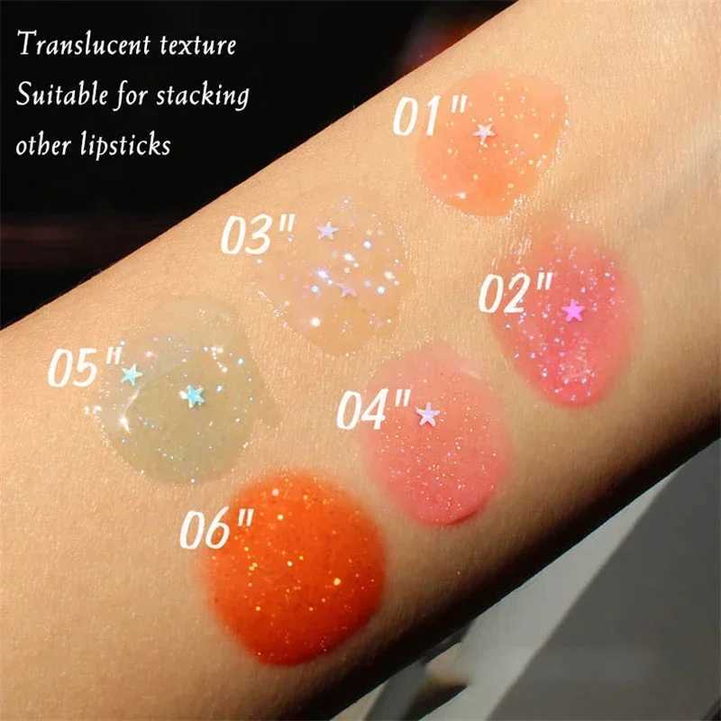 Baby Blue Mirror Transparent Lip Color Pearl Attractive Lip Color Glitter lipstick Durable Waterproof Jelly Tooth lipstick W241101
