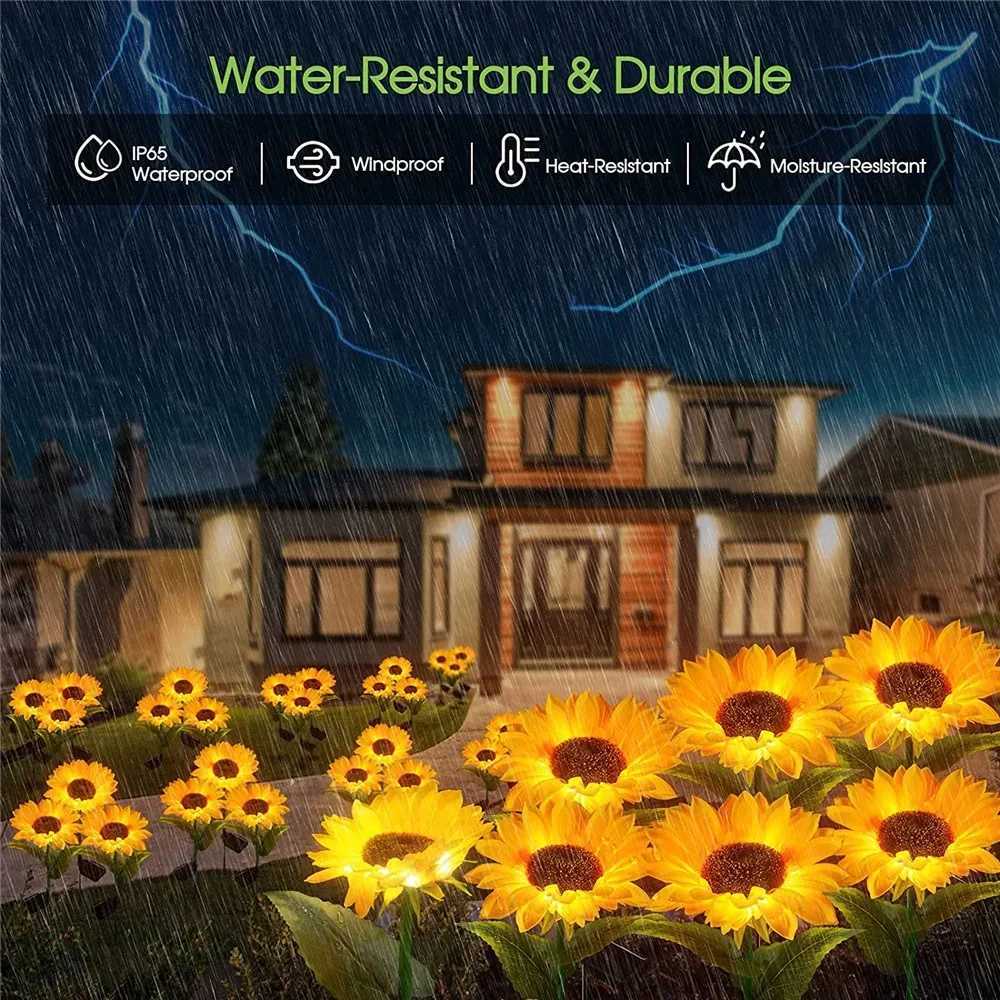 Solar powered outdoor garden decoration sunflower light waterproof solar powered outdoor light decoration garden courtyard backyard X241102