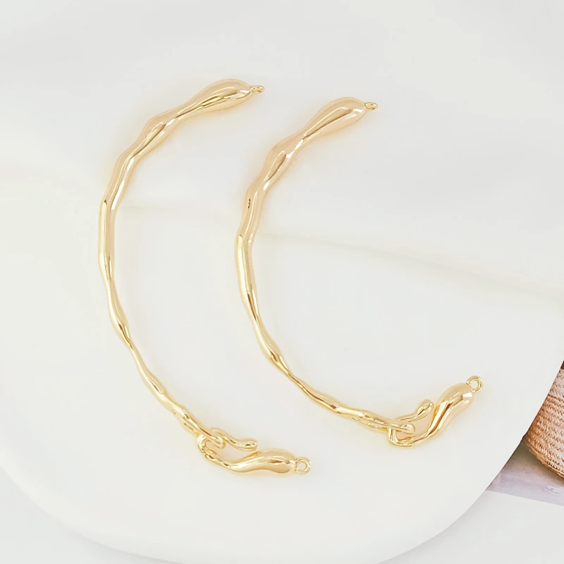 1 new Piece 14K Copper Clad Gold Baroque Irregular Semi Bracelet Diy 2025 Hand Made Semi Finished Bracelet Bracelet White K Accessories