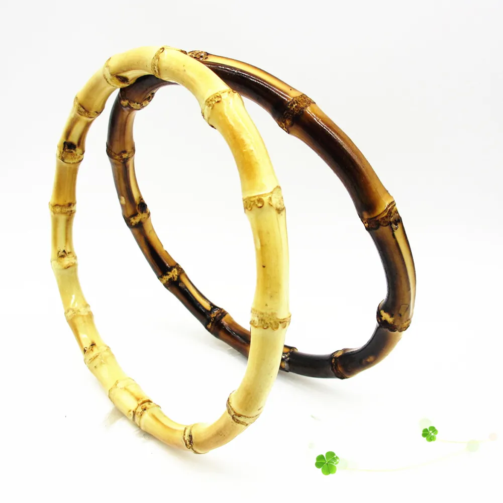 13cm 15cm Round Bamboo Bag Handle Replacement Women's Handbags Accessory For Handcrafted new Handbag 2025 DIY Bag Part Accessories