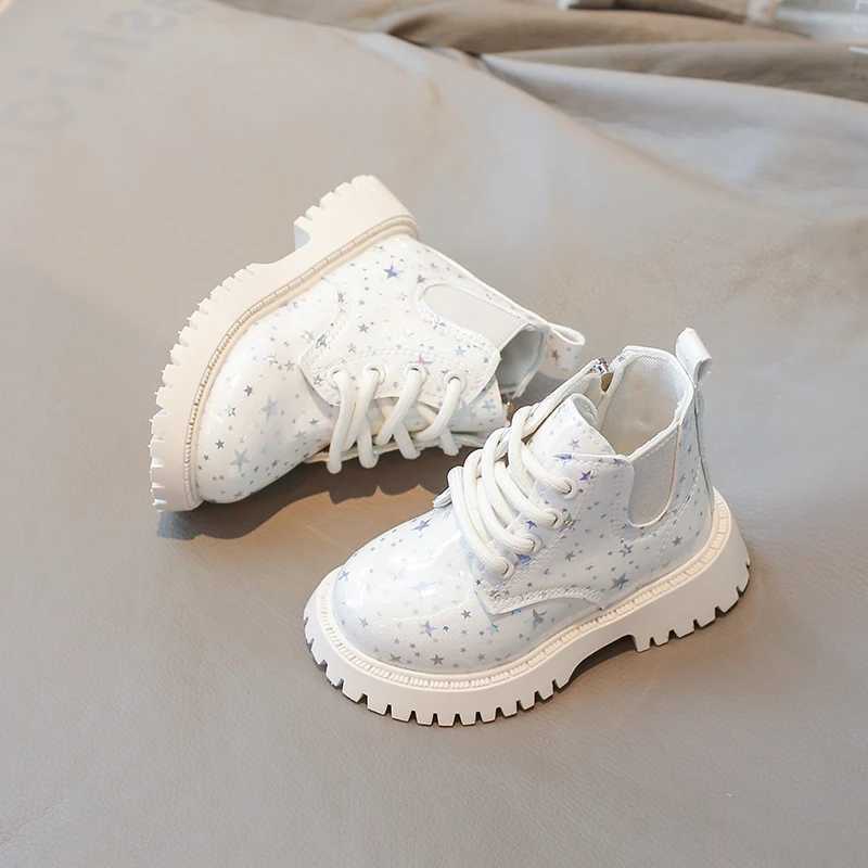 Childrens autumn boots star shining short and chubby zipper childrens short boots casual fashion neutral style childrens casual boys and girls shoes 2