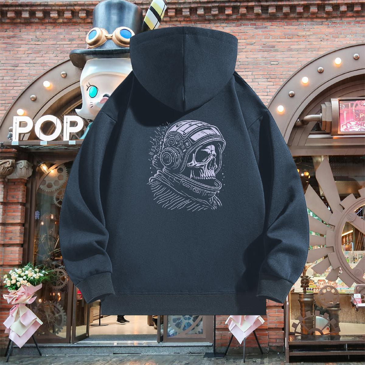 Classic Casual Unisex Sweatshirts Hooded Collar Soft Couples Hoodie Black Khaki Blue Top Hoody Sports Casual Cotton 350g