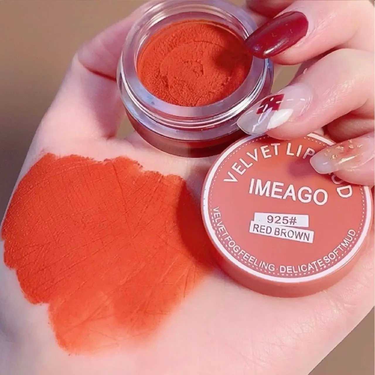 4-color velvet matte canned lip balm waterproof durable non stick cup soft silk texture coloring lip gloss Korean cosmetics and makeup W241101