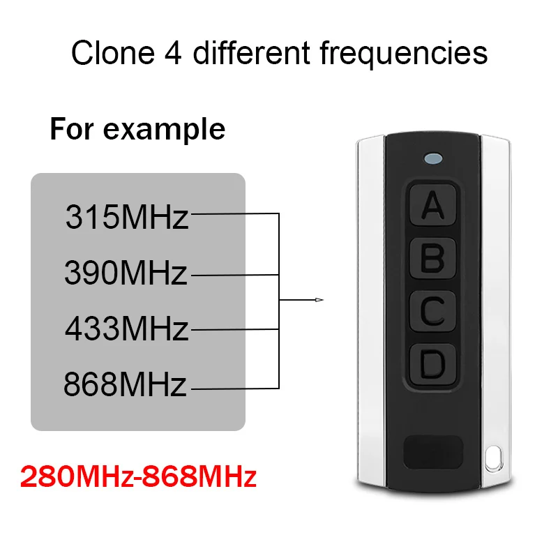 YNG600 MultiFrequency Electric Gate Remote Control 2025 Garage Door Opener 280-868MHz new 4 in 1 Garage Remote Control Hand Transmitter