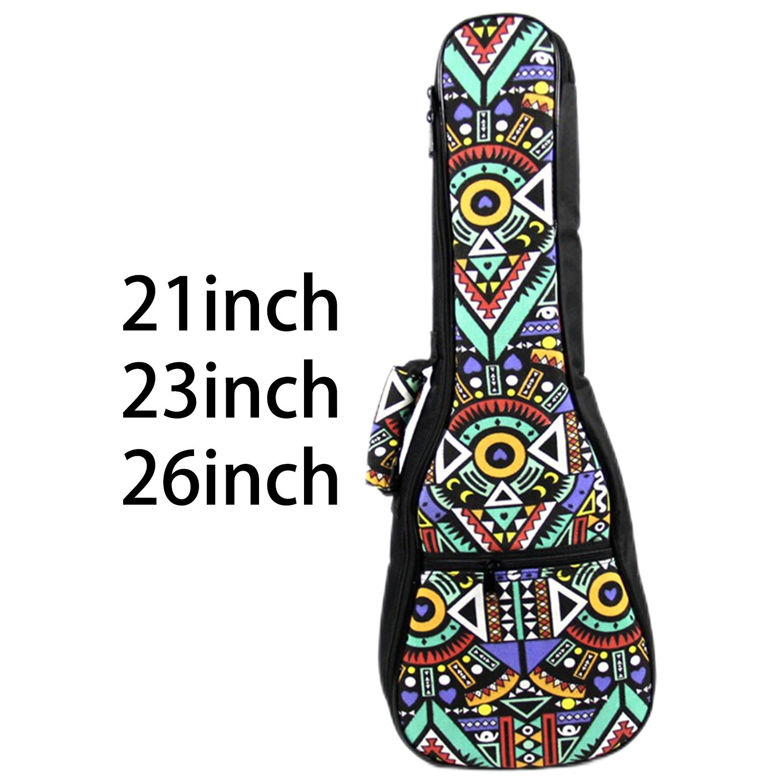 Portable Ukulele Case Gig Bag Padding Professional Oxford Cloth Waterproof with Adjustable Straps Shockproof Soft for Concert