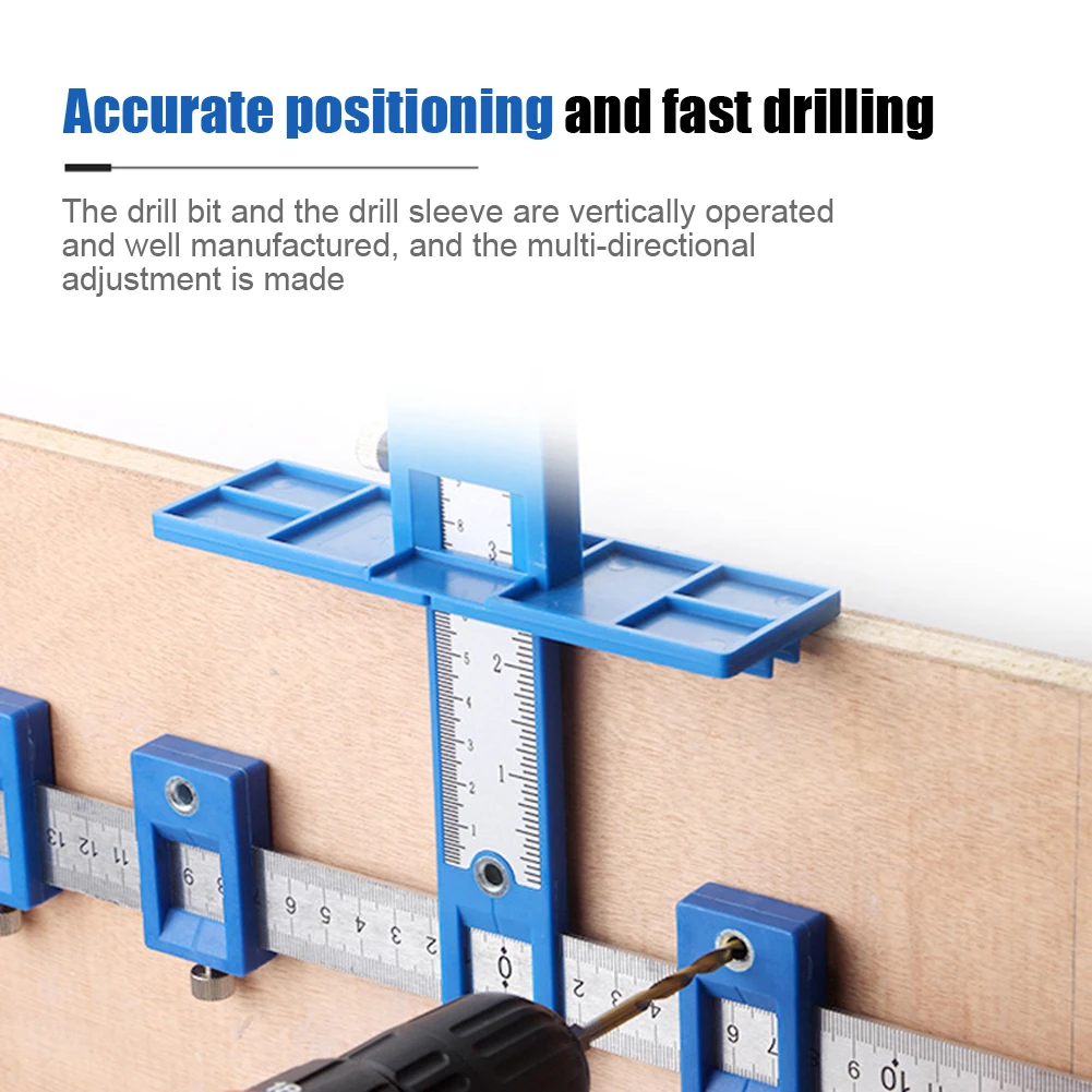 Woodworking Drill Punch Locator new Jig Drill Guide Cabinet Handle Knob Template 2025 Locator Hole Punch Tool for Woodworking